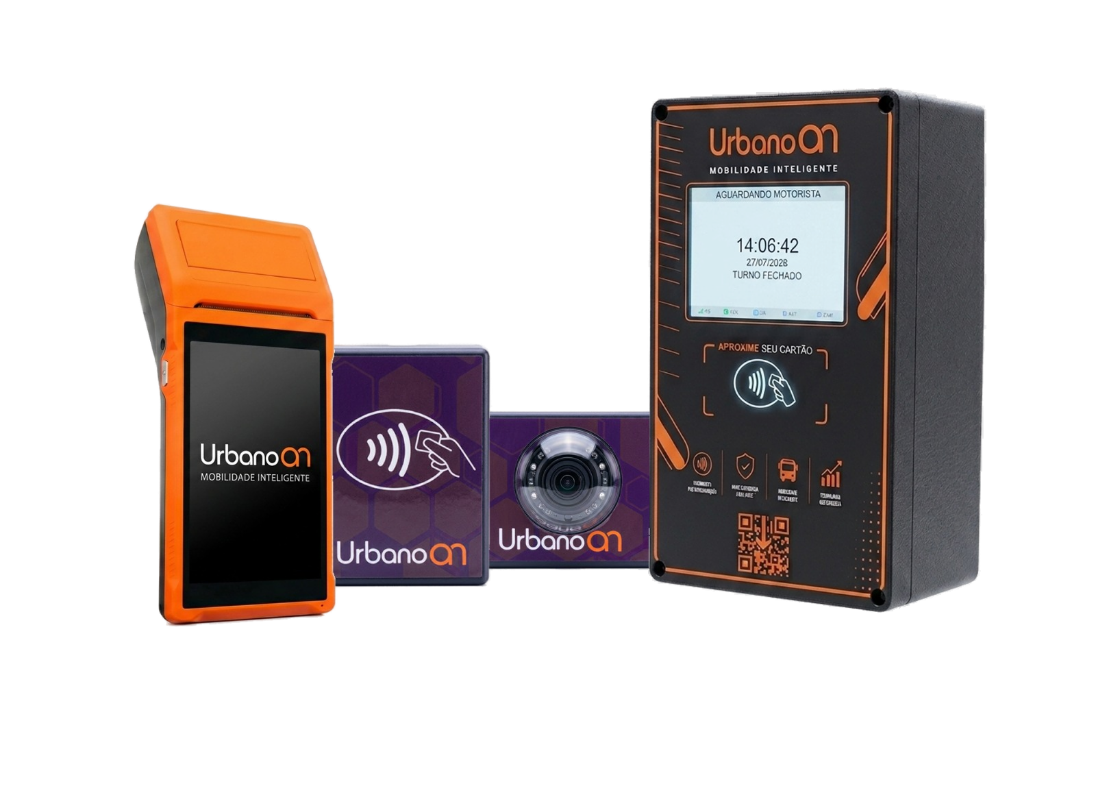 Kit completo Urbano On: validador, PDV portátil, câmera e leitor NFC